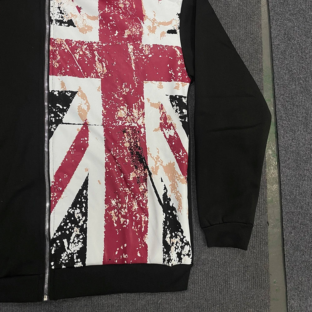 Fur hood British Y2K full zip-up Hoodie