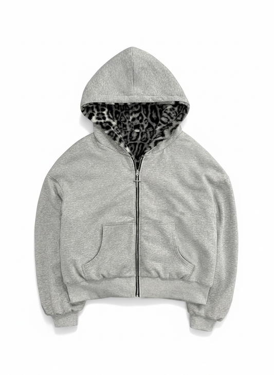 Leopard Lined Cozy Hoodie