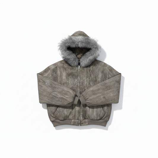 Y2K Fur Hooded Fashion Jacket